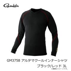 がまかつ　GM3758 アルテマクールインナーシャツ ブラック/ブラック M