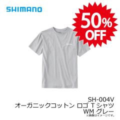 シマノ SH-004V オーガニックコットン ロゴ Tシャツ WM グレー 【在庫限り特価】
