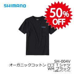 シマノ SH-004V オーガニックコットン ロゴ Tシャツ WM ブラック 【在庫限り特価】