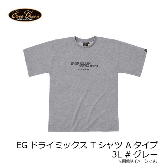 エバーグリーン EGドライミックス Tシャツ Aタイプ 3L #グレーの釣具