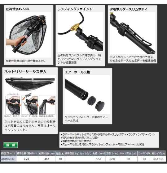 プロックス AIOMS330 オールインワンミニSE 330の釣具販売、通販ならFTO フィッシングタックルオンライン