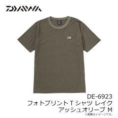 ダイワ　DE-6923 フォトプリントTシャツ レイク アッシュオリーブ M