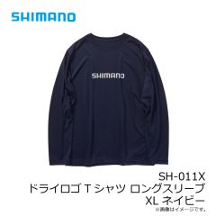 シマノ　SH-011X ドライロゴTシャツ ロングスリーブ 2XL チャコール