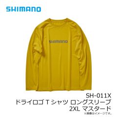 シマノ　SH-011X ドライロゴTシャツ ロングスリーブ 2XL チャコール