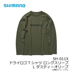 シマノ　SH-011X ドライロゴTシャツ ロングスリーブ 2XL チャコール